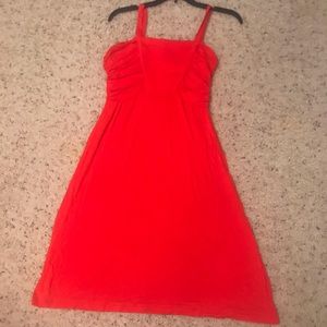 Vibrant Red Knit Apostrophe Dress- Medium